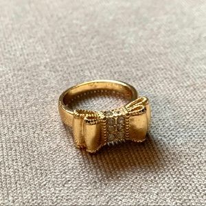 Kate Spade gold bow ring, size 8